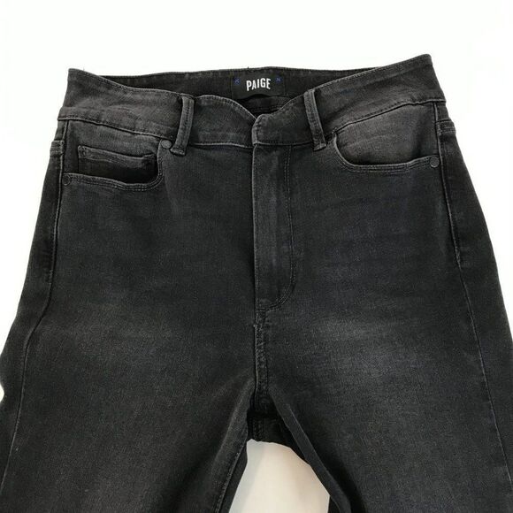 PAIGE Margot Ankle Skinny Jeans Size 28 Sweetheart Waistband Total Eclipse Black - Picture 7 of 16